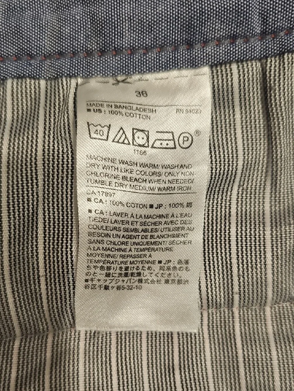 Banana Republic Orange Emerson Shorts with Chambray Waistband